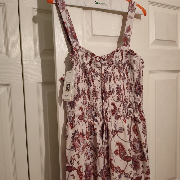 NWT Grace Karin Paisley Smocked Maxi Dress, Lined - Picture 6 of 11